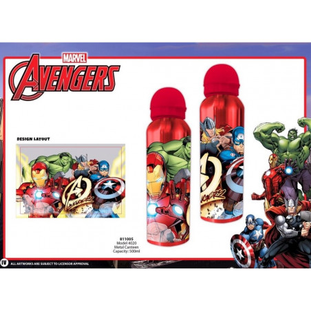 Garrafa de metal para água Avengers