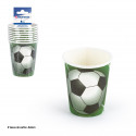Pack de 8 copos de futebol descartáveis