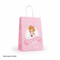Bolsa de papel para primeira comunhão em rosa