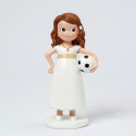 Figura de bolo comunhão futebolista