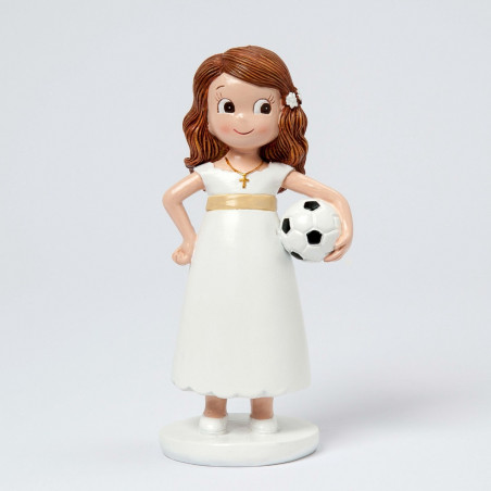 Figura de bolo comunhão futebolista