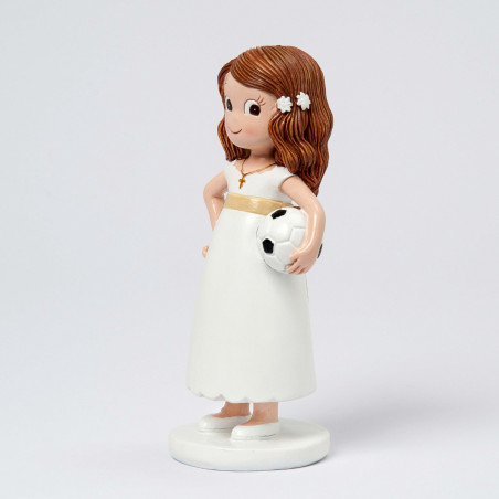 Figura de bolo comunhão futebolista