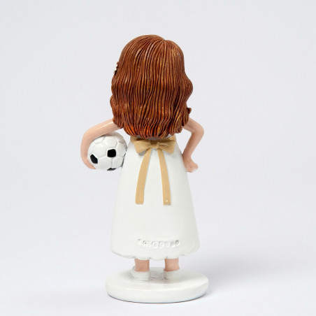 Figura de bolo comunhão futebolista