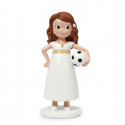 Figura de bolo comunhão futebolista