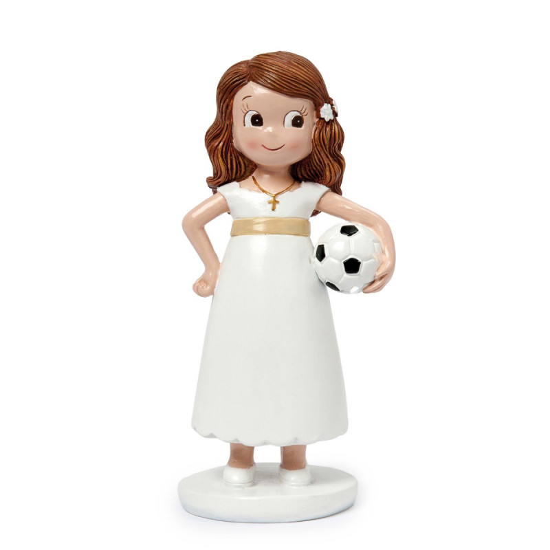 Figura de bolo comunhão futebolista