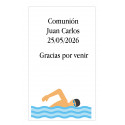 Adesivo grande motivo natação personalizado com texto