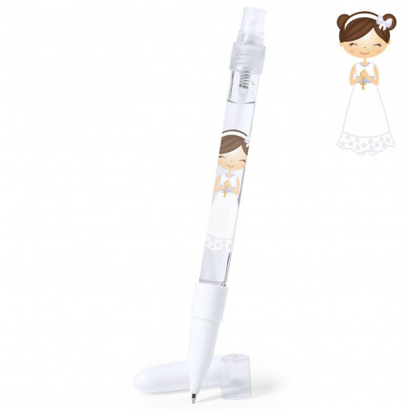 Caneta spray com adesivo de comunhão