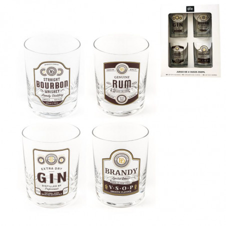Conjunto de copos de cristal para bebidas