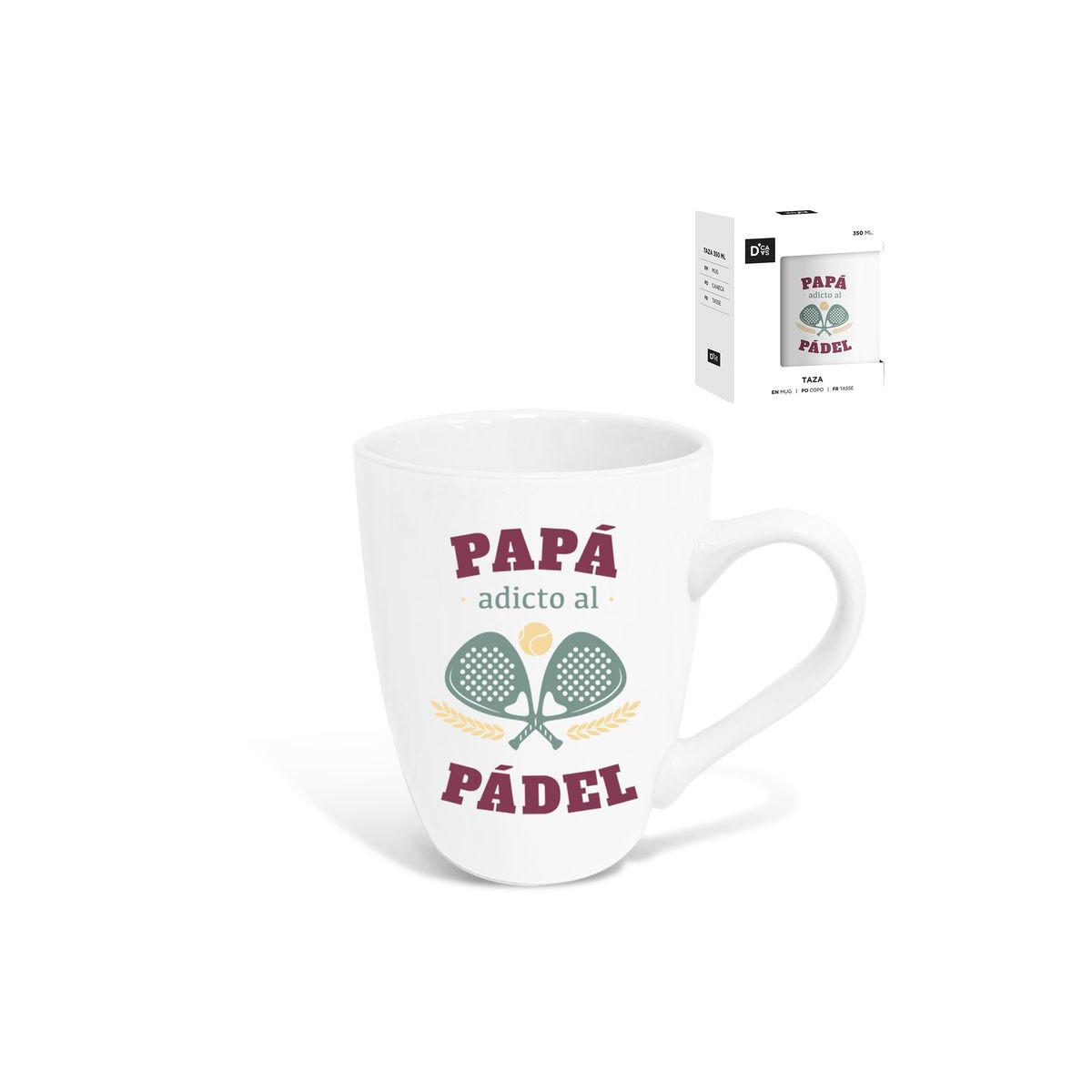 Caneca para pais que jogam pádel