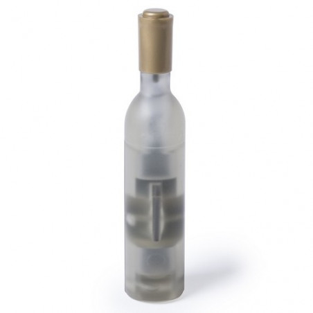 Saca-rolhas em formato de garrafa de vinho com marcador de página e adesivo de casamento personalizado