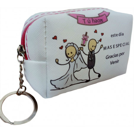 Bolsa de casamento com saco de presente combinando