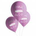 Blister 24 balões de comunhão rosa