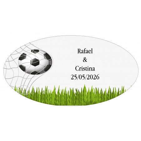 Adesivo de futebol personalizado para casamentos, batizados, comunhões e aniversários