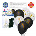 Balões estampados 3 preto branco