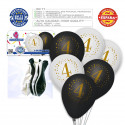 Balões estampados 4 preto branco