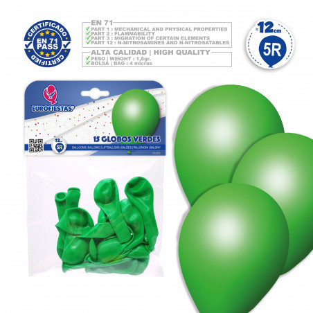 Balões 5r 15 verdes