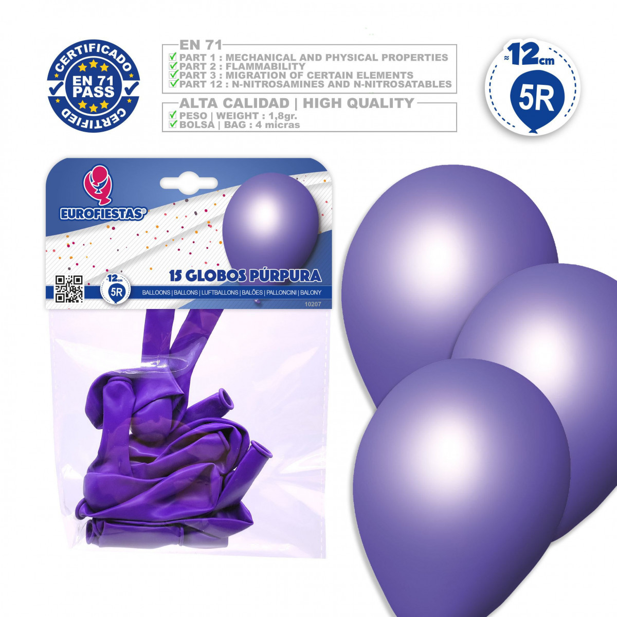 Balões 5r 15 roxos