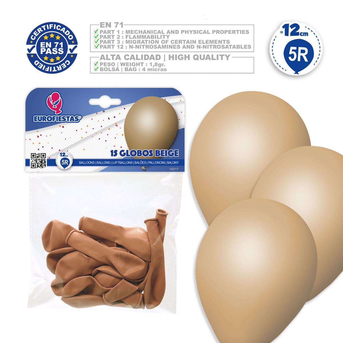 Balões 5r 15 bege
