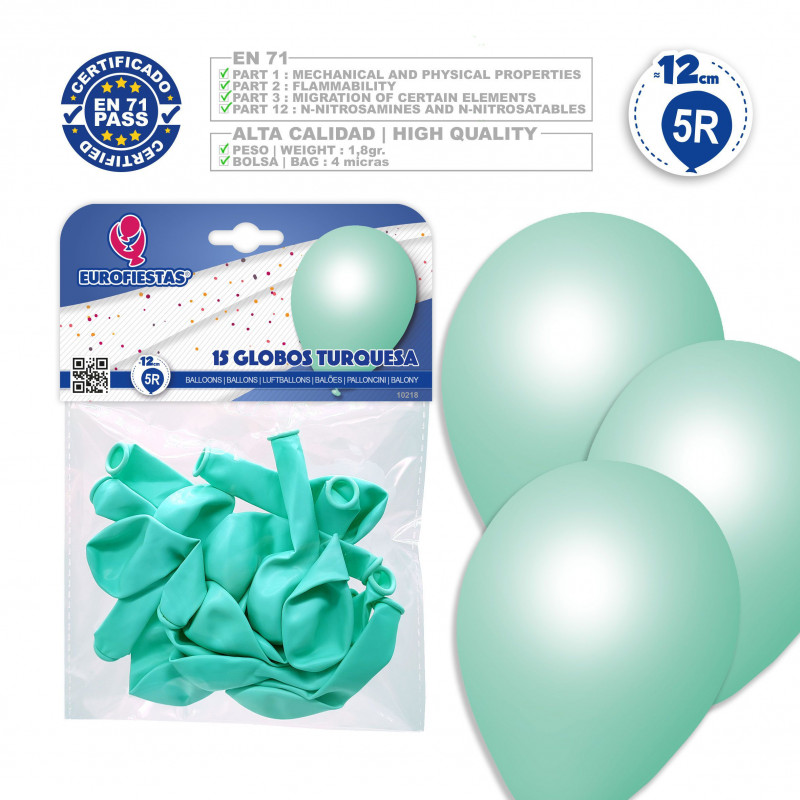 Balões 5r 15 cor tiffany