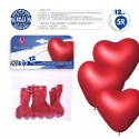Balões 5r 12 coração vermelho