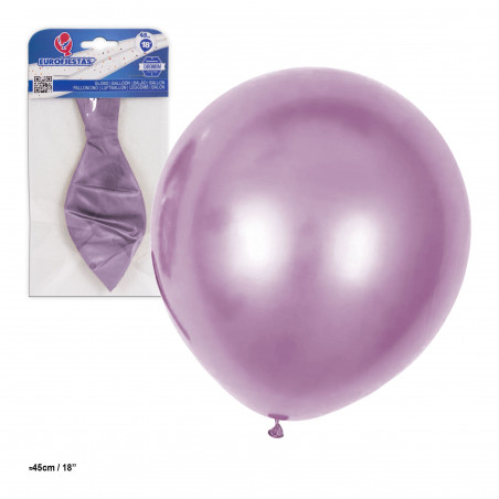 Balão de látex metálico 18 45cm rosa