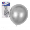 Globo de látex metalizado 18 45cm prata