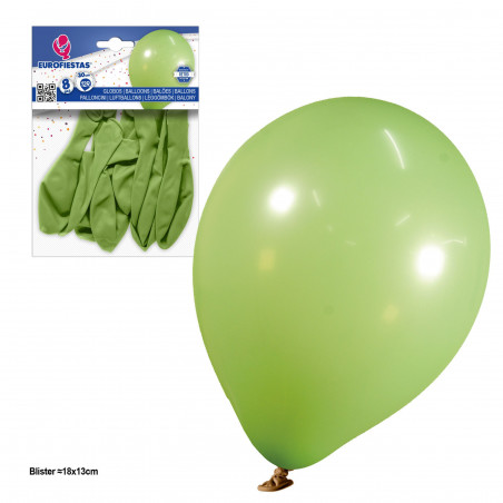 Balões 12r 2 8g 8pcs retro abacate verde