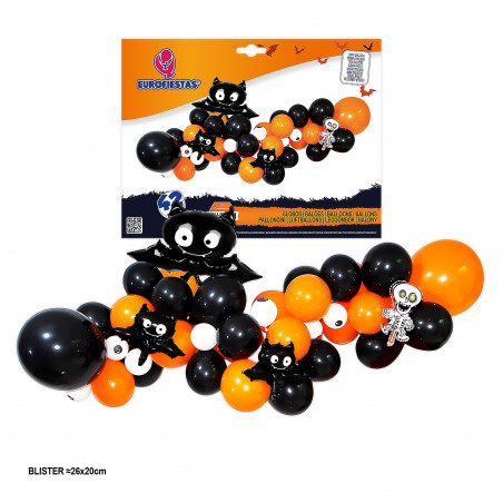 Nuvem de balões halloween 42pcs morcego