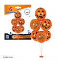 Árvore de balões Halloween 6pcs abóboras e aranhas