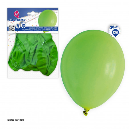 Balões 12r 8pcs verdes