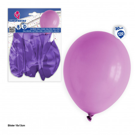Balões 12r 8pcs lilás