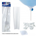 Suporte para balões com pé transparente 8pcs