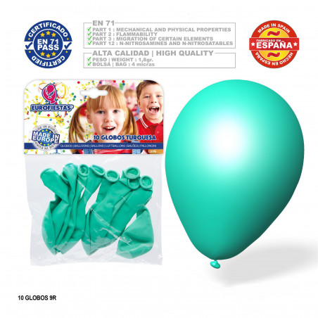 Balão colorido Tiffany 9r 10 unidades