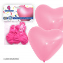 Globos coração 4 rosa