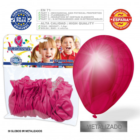 Globos vermelho cereja metal 30u