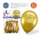 Globos 1ª comunhão pomba ouro