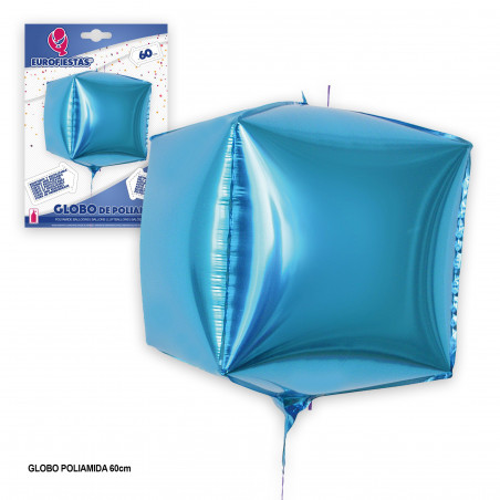Globo 4d quadrado celeste