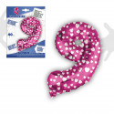 Balão foil 9 rosa 40cm