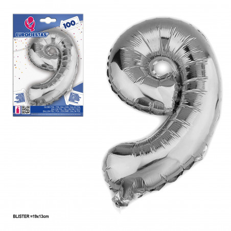 Baloons foil 1m 9 prata