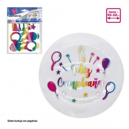 Adesivos de balão bolha tons de balões de feliz aniversário