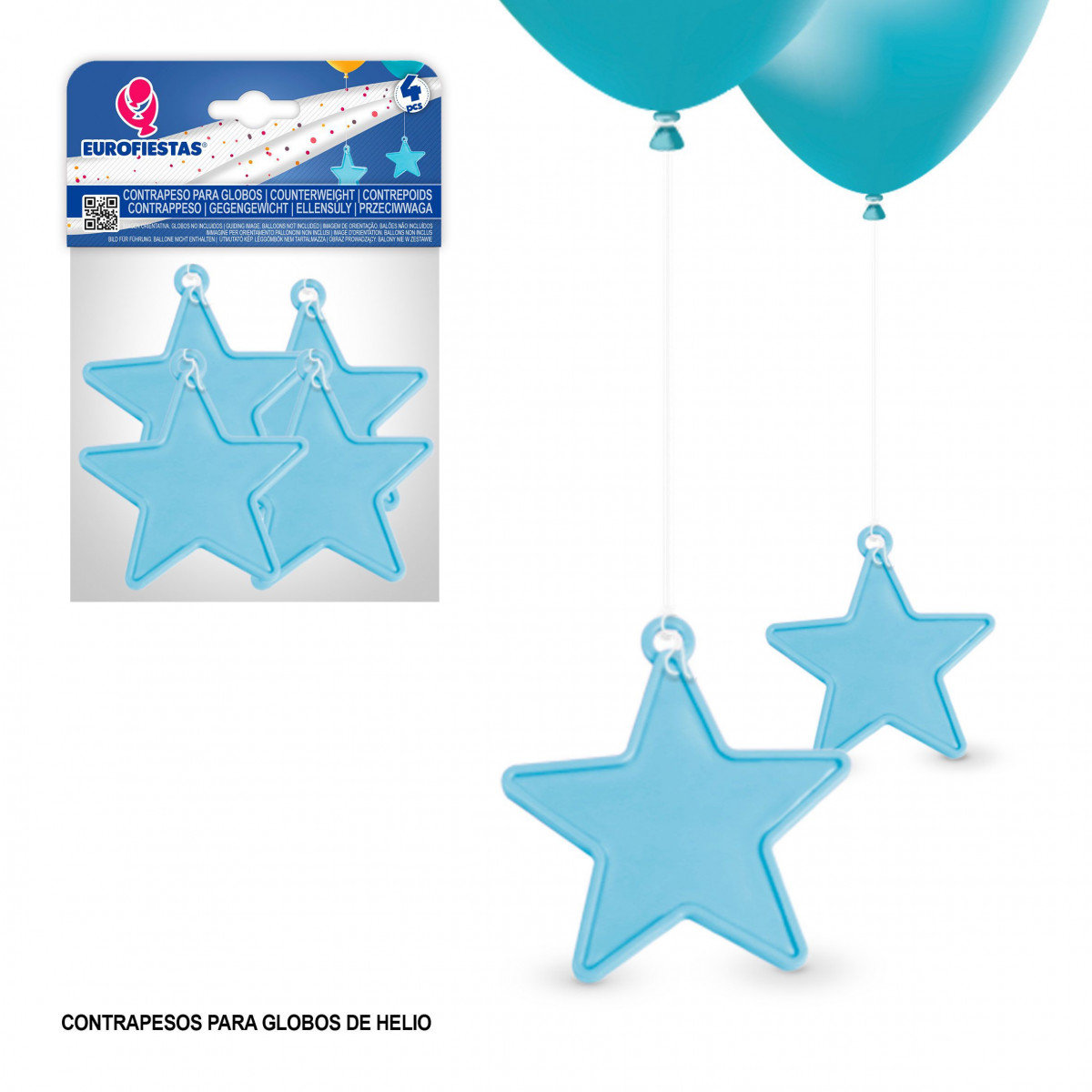 Contrapesos 4pcs estrela rosa