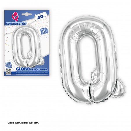 Balão foil 40cm prata brilhante q