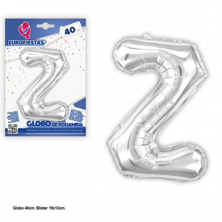 Globos de foil 40cm.prata brilho z