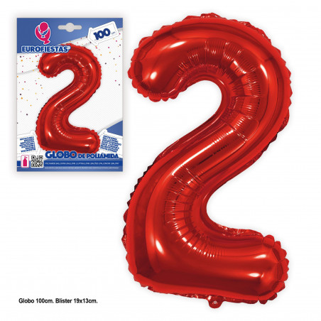 Balão foil 1m vermelho 2