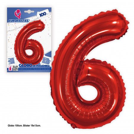 Balão foil 1m vermelho 6