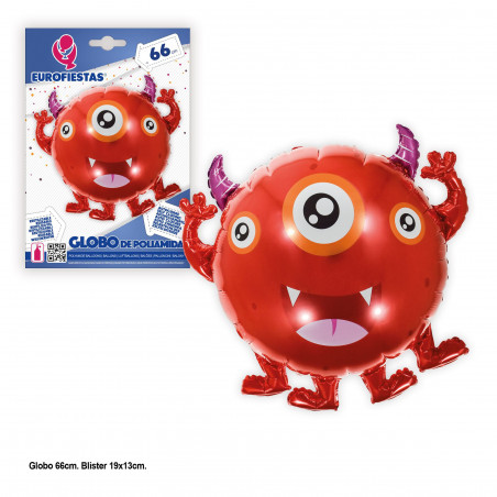 Balão foil monster vermelho 4 pernas 58cm