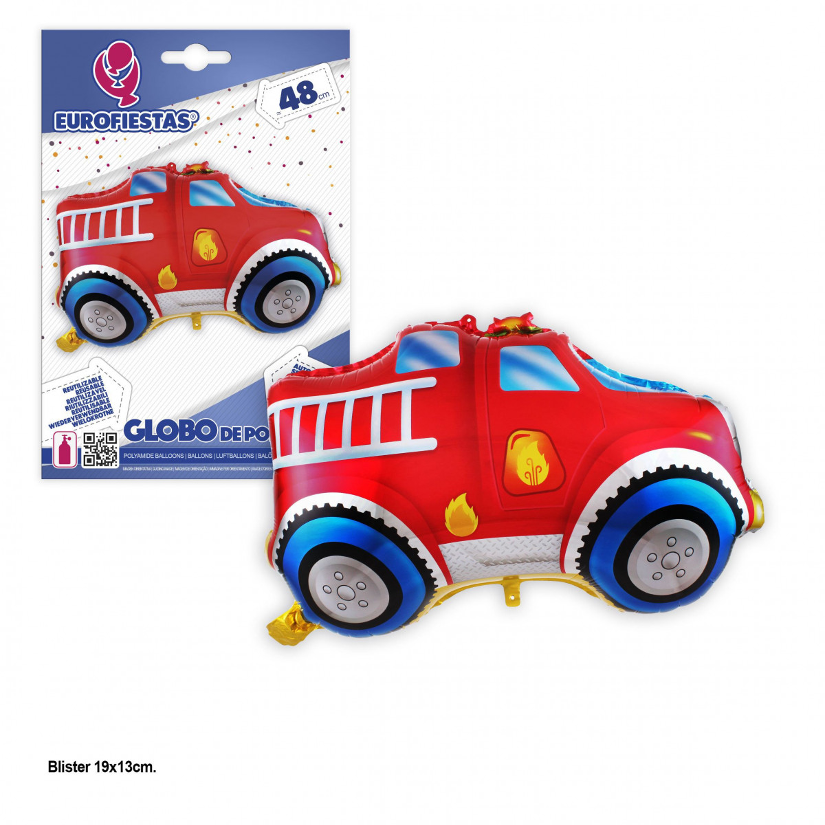 Globo foil caminhão de bombeiros 48cm