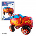 Globo foil carro de pé 64cm vermelho