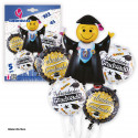 Conjunto de balões de alumínio com smileys para formatura
