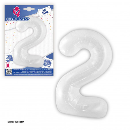 Balão Foil 1m branco 2